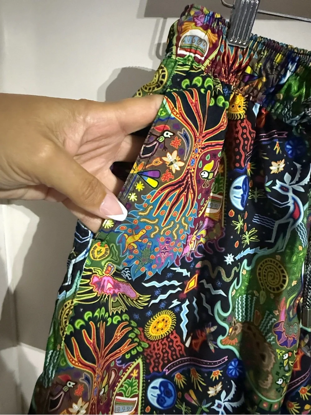 EUC Men's Pangea Colorful Swimming Trunks Elastic Drawstring Waistband Size M